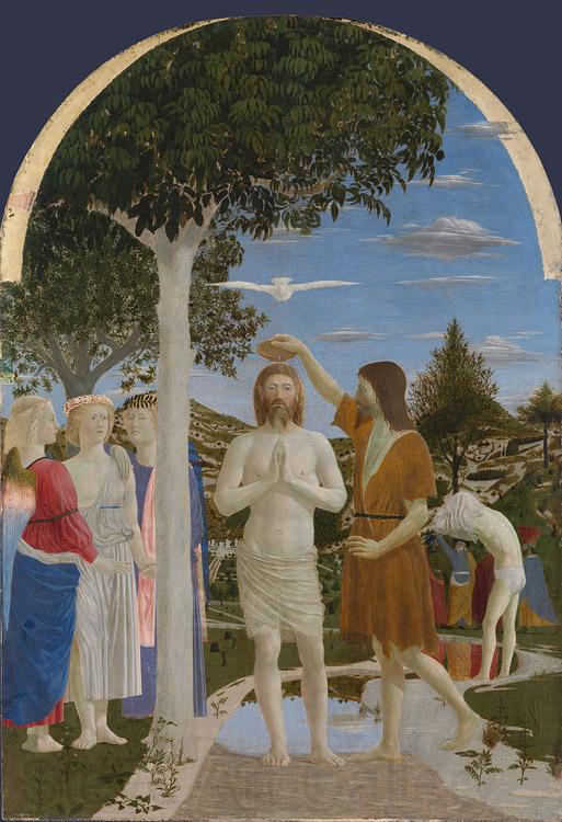 Piero della Francesca The Baptism of Christ (mk08) Spain oil painting art